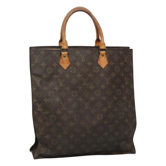 LOUIS VUITTON Monogram Sac Plat Hand Bag M51140 LV Auth bs22730 - Picture 1 of 16